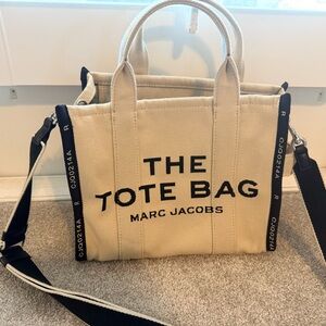 Marc Jacobs Cream and Black Tote Bag